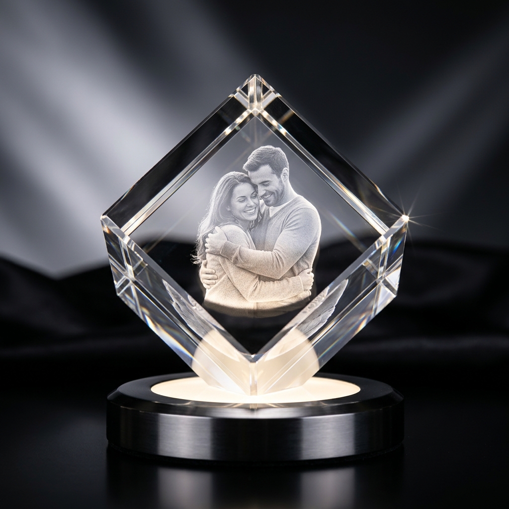3D Crystal Diamond Cut Corner